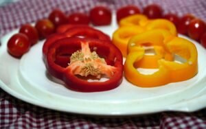 bell pepper, slices, vegetable, organic, fresh, tomatoes, harvest, healthy